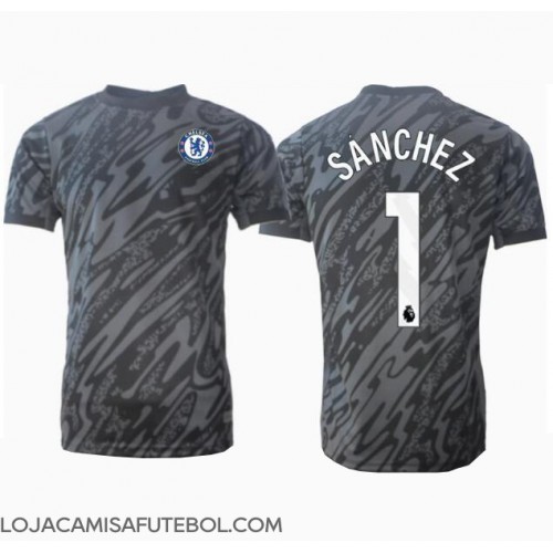 Camisa de Futebol Chelsea Robert Sanchez #1 Goleiro Equipamento Secundário 2024-25 Manga Curta
